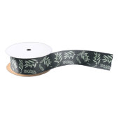 Natuurlijke Olive Branch Patroon Satin Ribbon Satijnen Lint (Spoel)