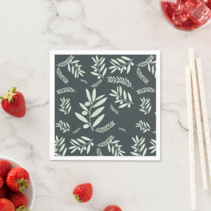 Natuurlijke Olive Branch Patroon servetten – Elega
