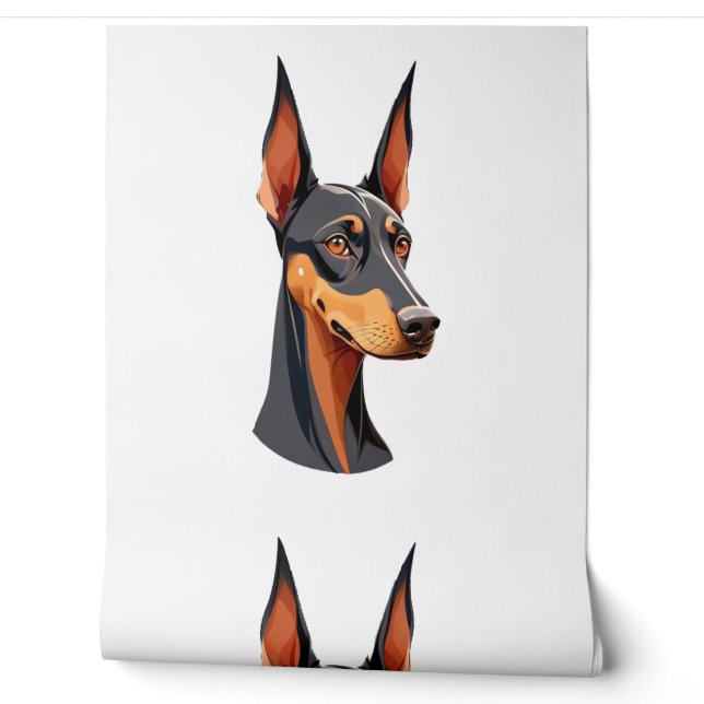 Natuurlijke oor Doberman Behang (Afrollen)