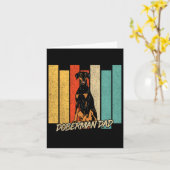 Natuurlijke Oor Doberman Hond Papa Hond Eigenaar V Kaart (Gele Bloem)