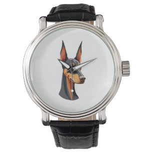 Natuurlijke oor Doberman Horloge