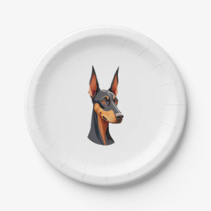 Natuurlijke oor Doberman Papieren Bordje