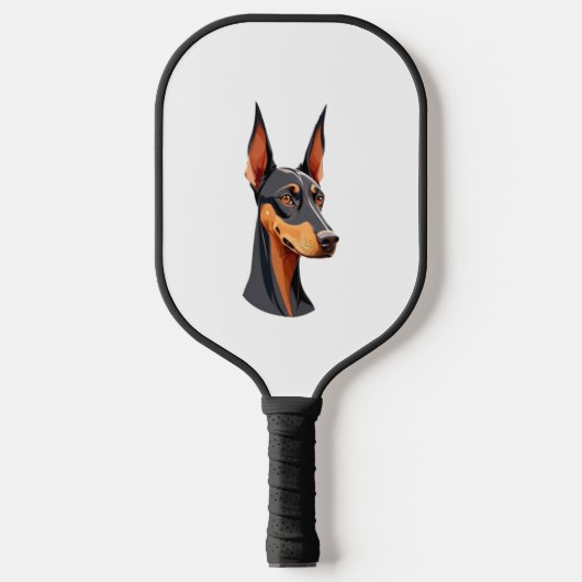 Natuurlijke oor Doberman Pickleball Paddle (Voorkant)