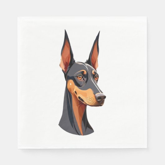 Natuurlijke oor Doberman Servet (Voorkant)