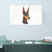 Natuurlijke oor Doberman Spandoek (Beurs)
