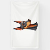 Natuurlijke oor Doberman Spandoek (Verticaal)