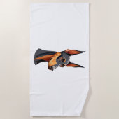 Natuurlijke oor Doberman Strandlaken (Voorkant)
