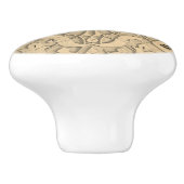 Natuurlijke Oosterse Floral Keramische knop (Zijkant)