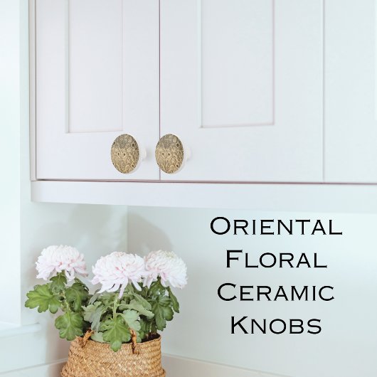 Natuurlijke Oosterse Floral Keramische knop