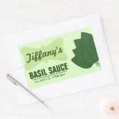 Natuurlijke organische basilicumsaus rechthoekige sticker (Envelop)