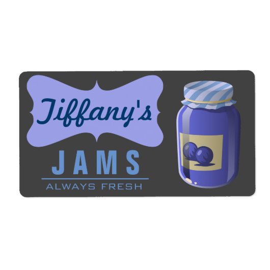 Natuurlijke Organische | bosbessenjam | Handgemaak Etiket (Voorkant)