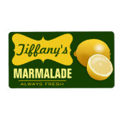 Natuurlijke Organische | citroenjam | Citroenmarme Etiket (Voorkant)