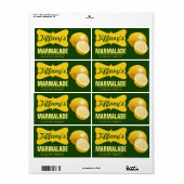 Natuurlijke Organische | citroenjam | Citroenmarme Etiket (Full Sheet)