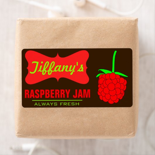 Natuurlijke Organische | Frambozenjam | Handgemaak Etiket (Insitu)