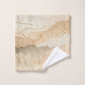 Natuurlijke organische getextureerde gescheurde la bad handdoek (Wasdoekje)