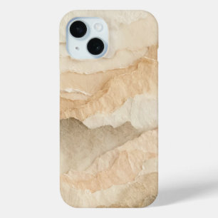 Natuurlijke organische getextureerde gescheurde la iPhone 15 case