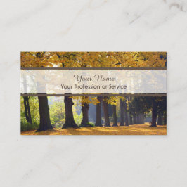 Natuurlijke organische houten gouden kombuizen visitekaartje