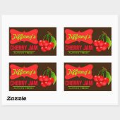 Natuurlijke Organische | kersenjam | Handgemaakte  Rechthoekige Sticker (Vel)