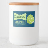 Natuurlijke Organische | Limoen-augurk | Zelfgemaa Voedselcontainer Etiket (Voorkant)