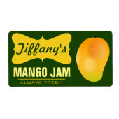 Natuurlijke Organische Mango Jam Etiket (Voorkant)