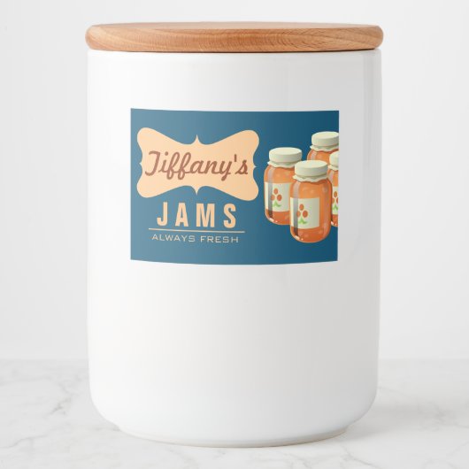 Natuurlijke Organische | Oranje marmelade | Handge Voedselcontainer Etiket (Voorkant)