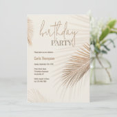 Natuurlijke Palm uitnodiging (Staand voorkant)