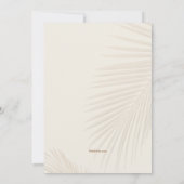 Natuurlijke Palm uitnodiging (Achterkant)