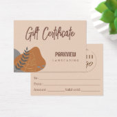 Natuurlijke Pastel Kleuren Landschap Cadeaubon Visitekaartje (Bureau)