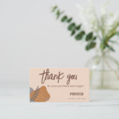 Natuurlijke pastel kleuren landschap functie dank contactkaartje (Staand voorkant)