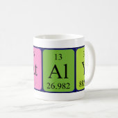 Natuurlijke periodieke mok van de tabelnaam (Voorkant rechts)