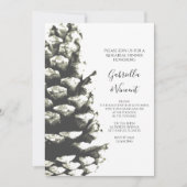 Natuurlijke pijnbomen Bossen bruiloft Kaart (Voorkant)