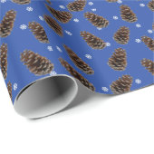 Natuurlijke Pinecone Snowflake Pattern Wrapping Pa Cadeaupapier (Rol Hoek)