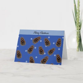 Natuurlijke Pinecones-kerstKaart Feestdagen Kaart