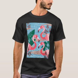 Natuurlijke prachtige flamingvogels t-shirt