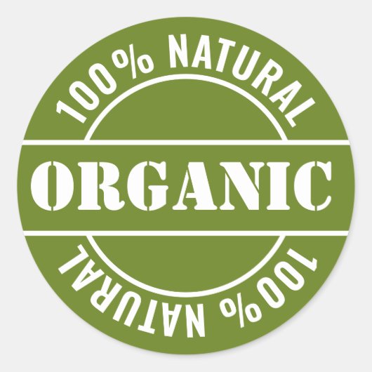 Natuurlijke productetiket Sticker (Voorkant)