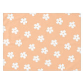 Natuurlijke proppy Peach White Hippie Flower Patte Tafelkleed (Voorkant (Horizontaal))