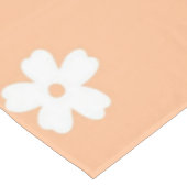 Natuurlijke proppy Peach White Hippie Flower Patte Tafelkleed (Gekanteld)
