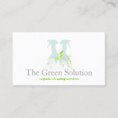 Natuurlijke reinigingsservice Spray Bottle Logo Visitekaartje (Voorkant)