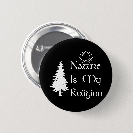 Natuurlijke religie ronde button 5,7 cm (Voorkant /achterkant)