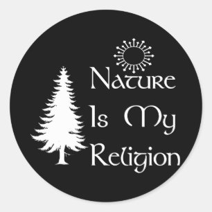 Natuurlijke religie ronde sticker