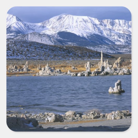 NATUURLIJKE RESERVE VAN DE STAAT MONO LAKE TUFA, VIERKANTE STICKER (Voorkant)