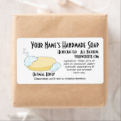 Natuurlijke Retro Zeepetiketten Zwart-witte Sjablo Etiket (Insitu)