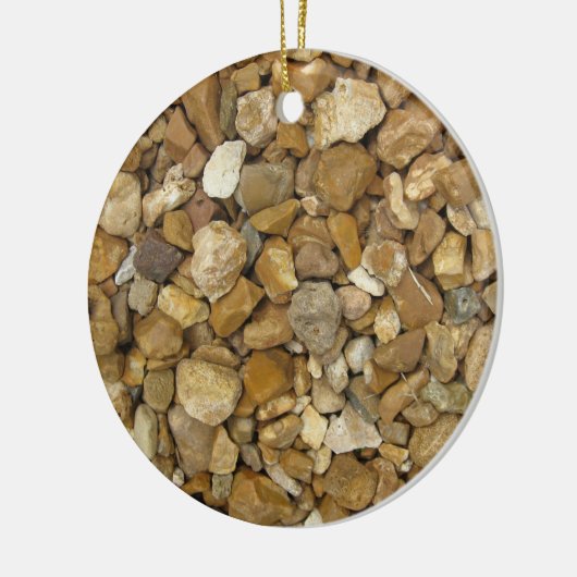 Natuurlijke rivier de Pebbles Keramisch Ornament (Links)
