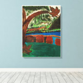 Natuurlijke rivieren met de uitgezette Canvasprin Canvas Afdruk (Insitu (Houten vloer))