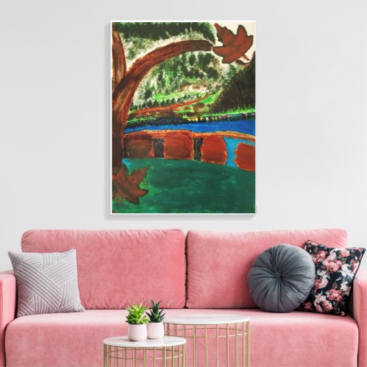 Natuurlijke rivieren met de uitgezette Canvasprin Canvas Afdruk (Insitu (Woonkamer))