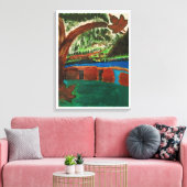 Natuurlijke rivieren met de uitgezette Canvasprin Canvas Afdruk (Insitu (Woonkamer))