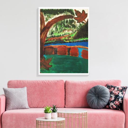 Natuurlijke rivieren met de uitgezette Canvasprin Canvas Afdruk (Insitu (Woonkamer))