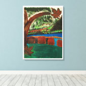 Natuurlijke rivieren met de uitgezette Canvasprin Canvas Afdruk (Insitu (Houten vloer))