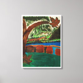 Natuurlijke rivieren met de uitgezette Canvasprin Canvas Afdruk