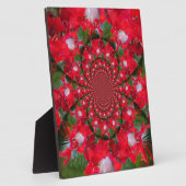 Natuurlijke Rode Bloem Witte Veren caleidoscoop ku Fotoplaat (Zijkant)